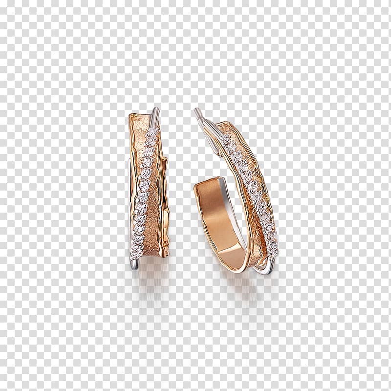 Earring Body Jewellery Diamond, rose gold diamond shape.