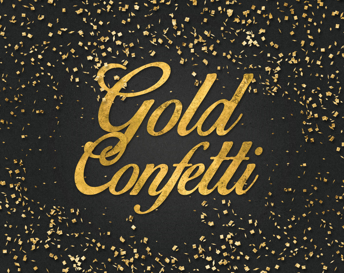 Gold Foil Confetti clip art \