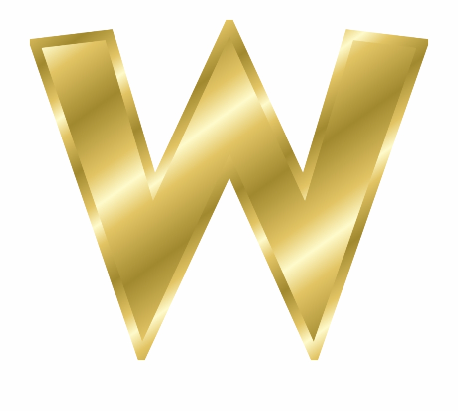 Effect Letters Alphabet Gold Gold Letter W Clipart.