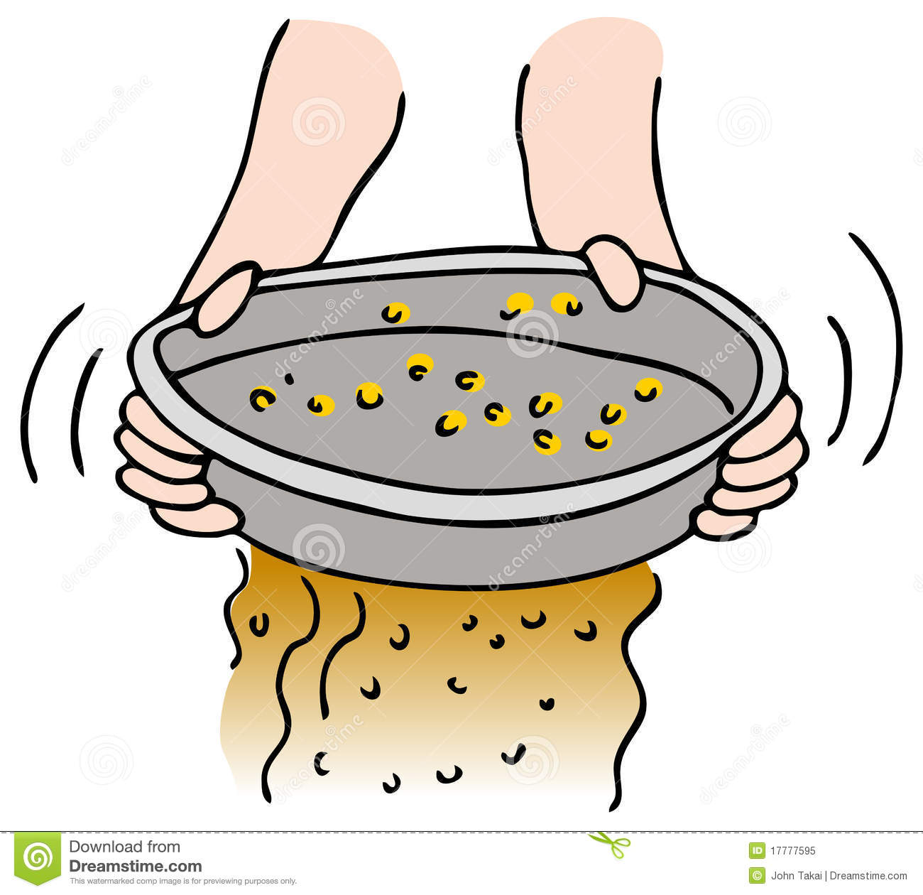 Gold Panning Clip Art.