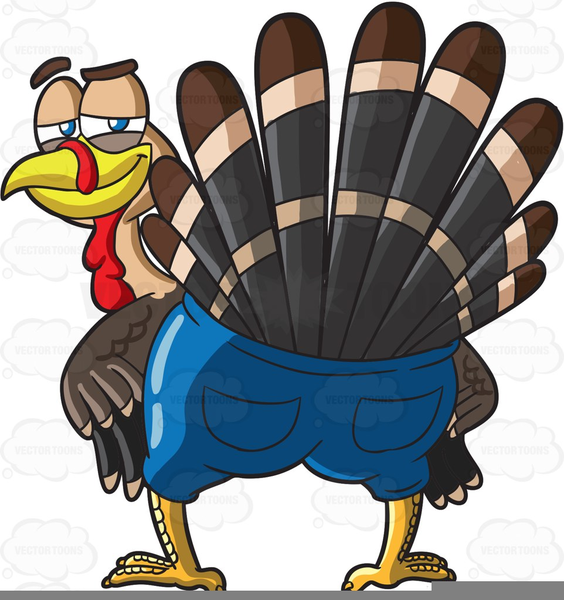 Goofy Turkey Clipart.