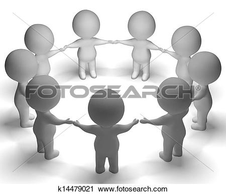 Stock Illustrations of Community Gathering k0063310.