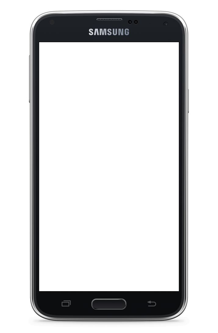 Samsung Galaxy S5 transparent background.