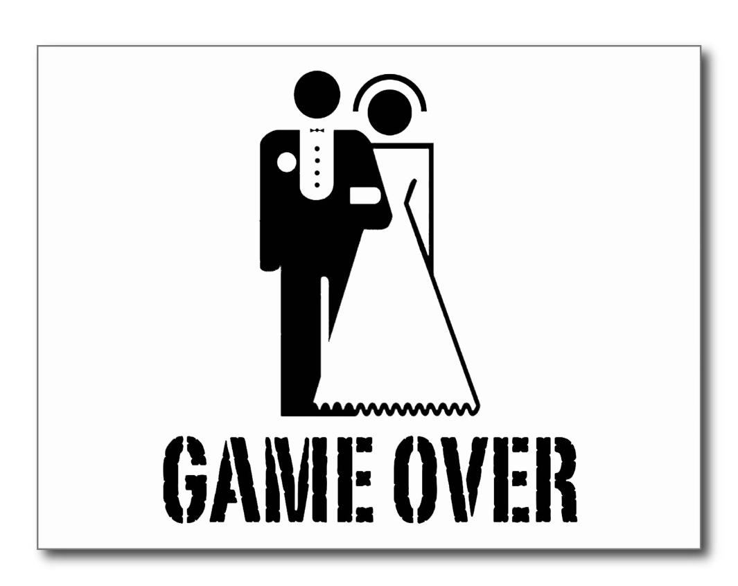 Game Over Wedding Bride Groom: guglielmo.