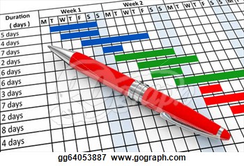 Gantt Chart Clipart.