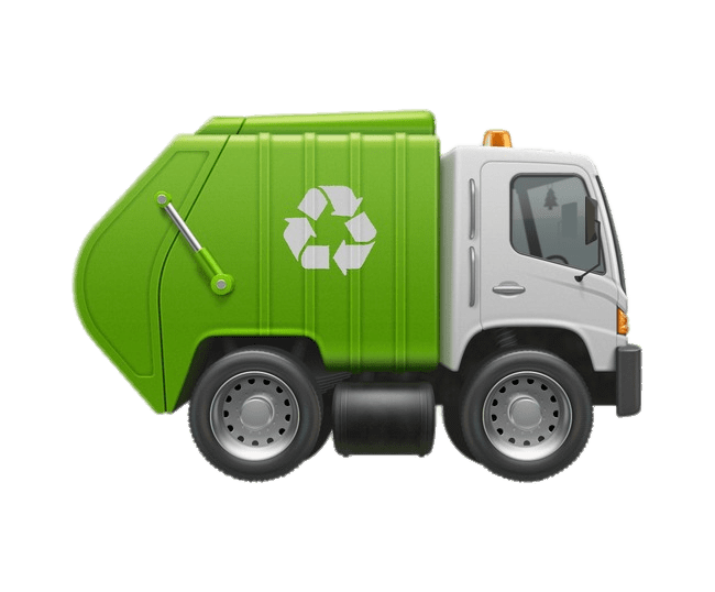 Tiny Garbage Truck transparent PNG.