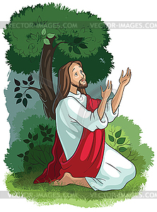 Jesus in Garden of Gethsemane.