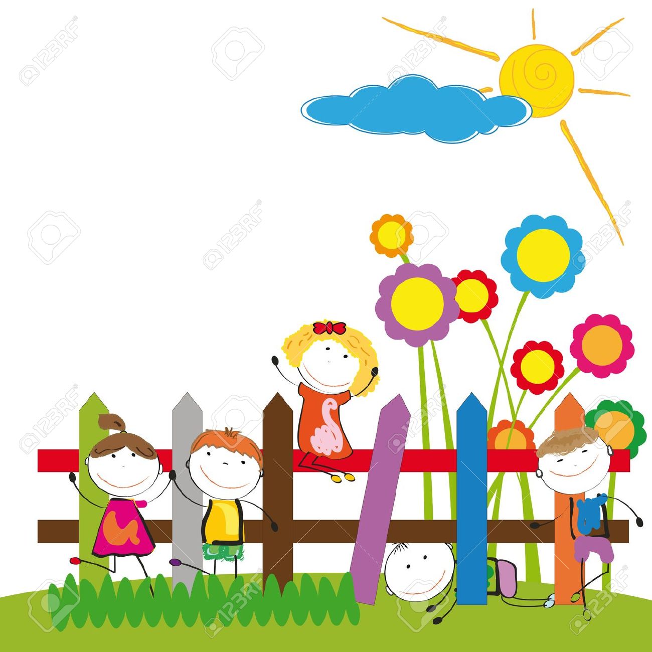 Kindergarten Clipart Garden ~ Frames Illustrations HD, Clip.