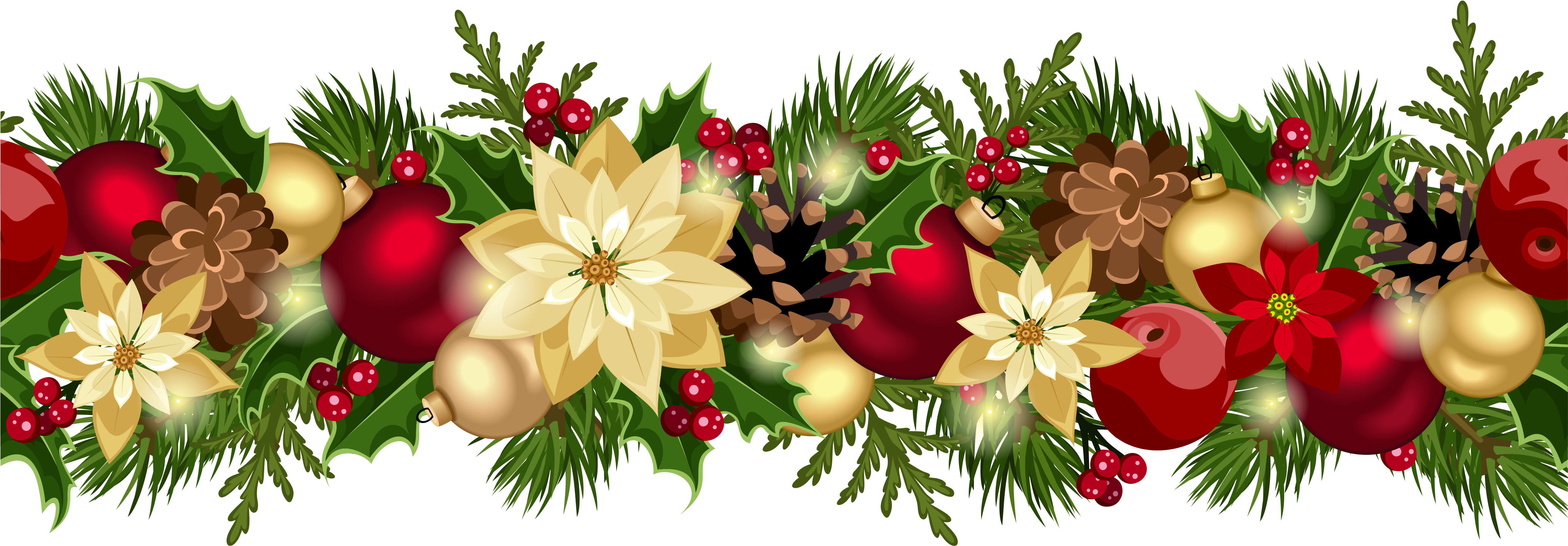 Christmas Garland Border Png Christmas Garland Clipart.