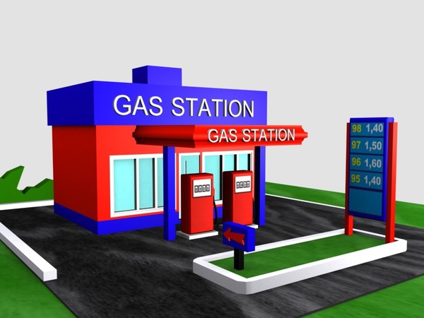 259 Gas Station free clipart.