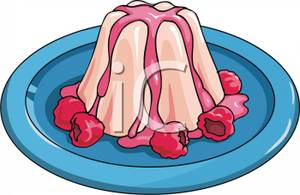 Free Clipart Image: A Raspberry Gelatin Dessert.