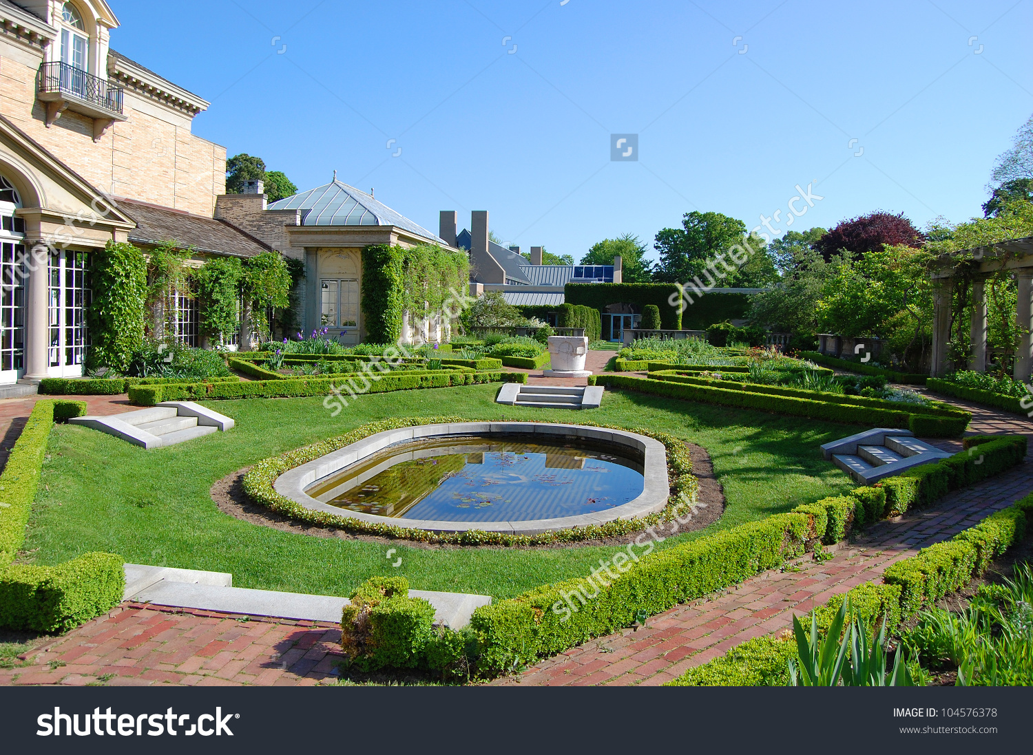 George Eastman House Garden Rochester New Stock Photo 104576378.