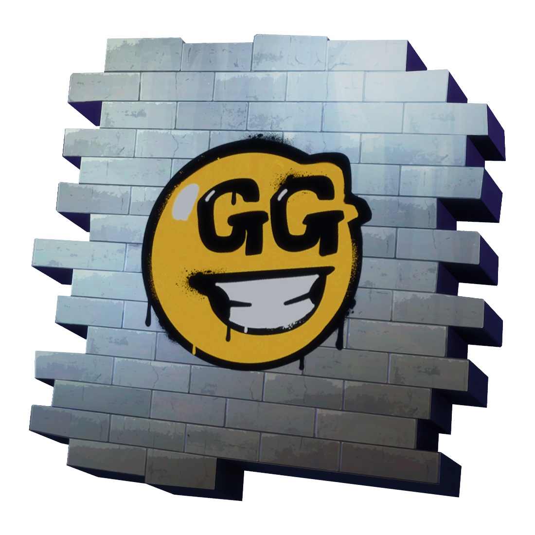 Uncommon GG Smiley Spray Fortnite Cosmetic Tier 14 (S4) Fortnite GG.