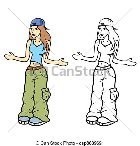 Ghetto Girl Clipart.