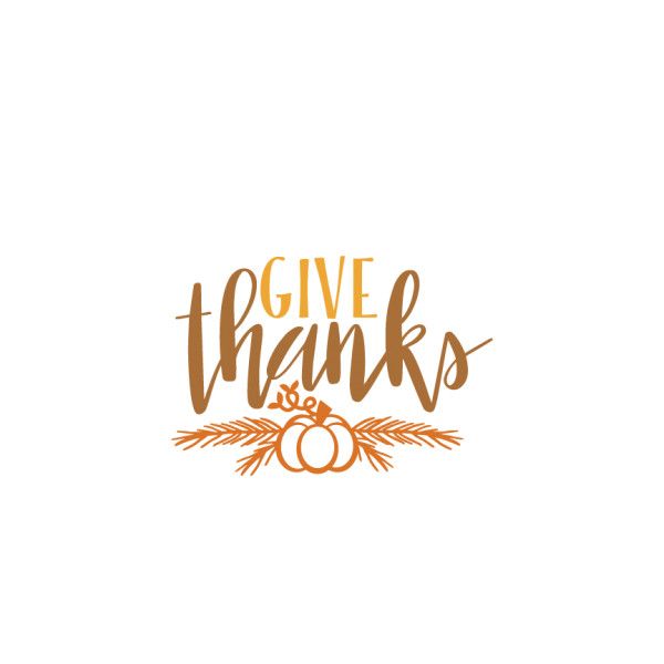 Give Thanks Thanksgiving phrase SVG scrapbook cut file cute clipart.