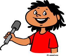 Student Giving A Speech Clipart.