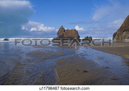 Giant Rocks In Water Clipart.