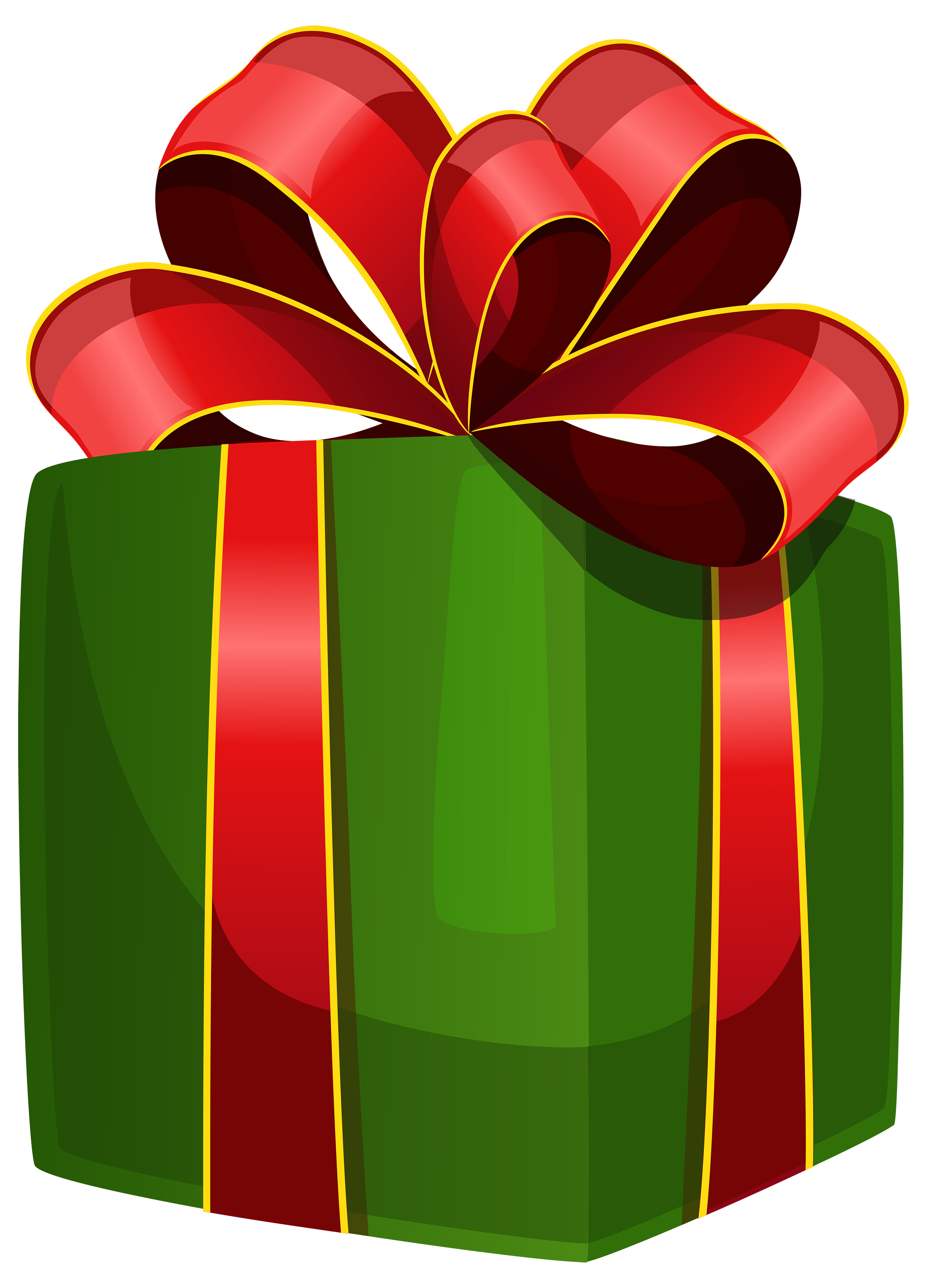 Green Gift Box PNG Clipart.