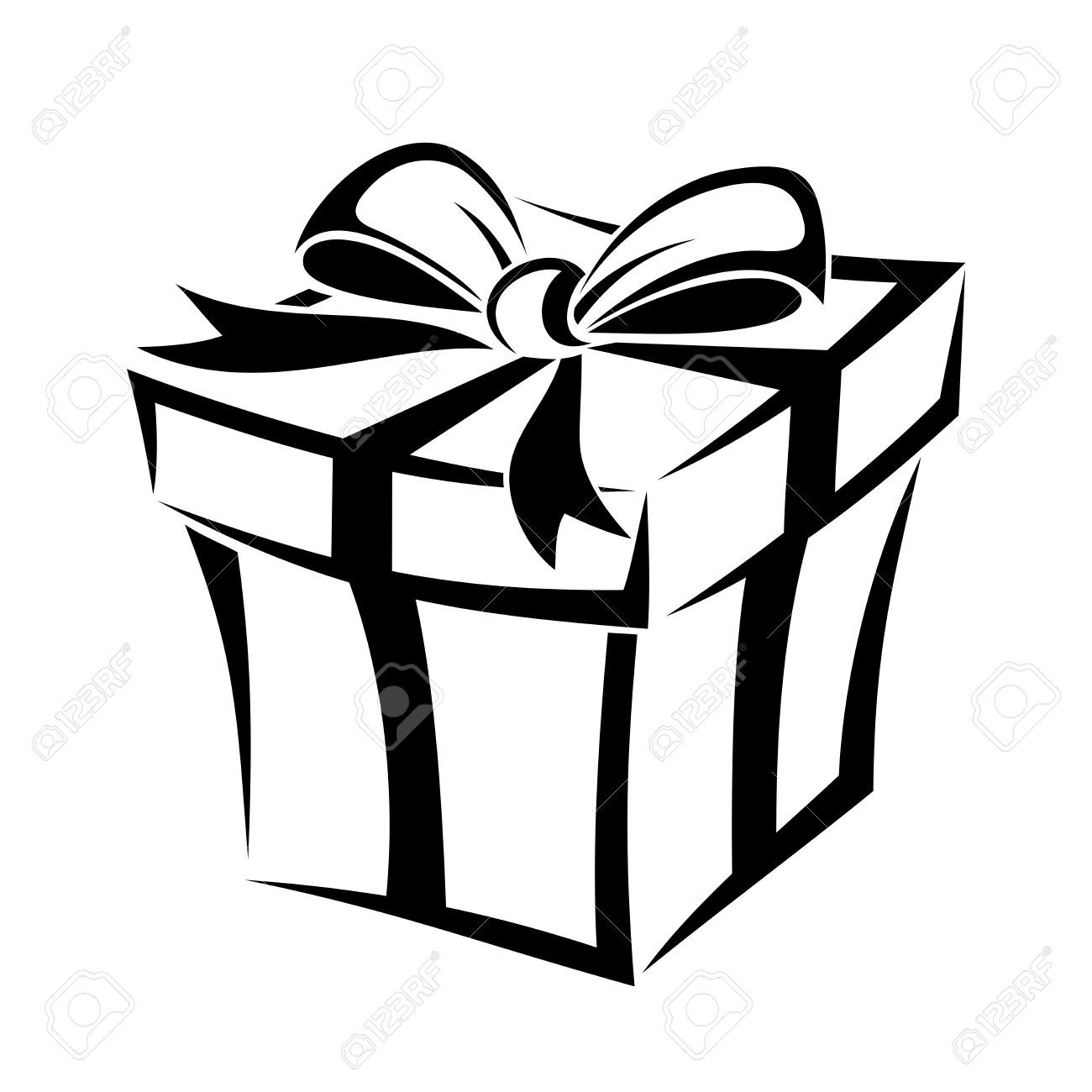 Gift box clipart black and white 3 » Clipart Portal.