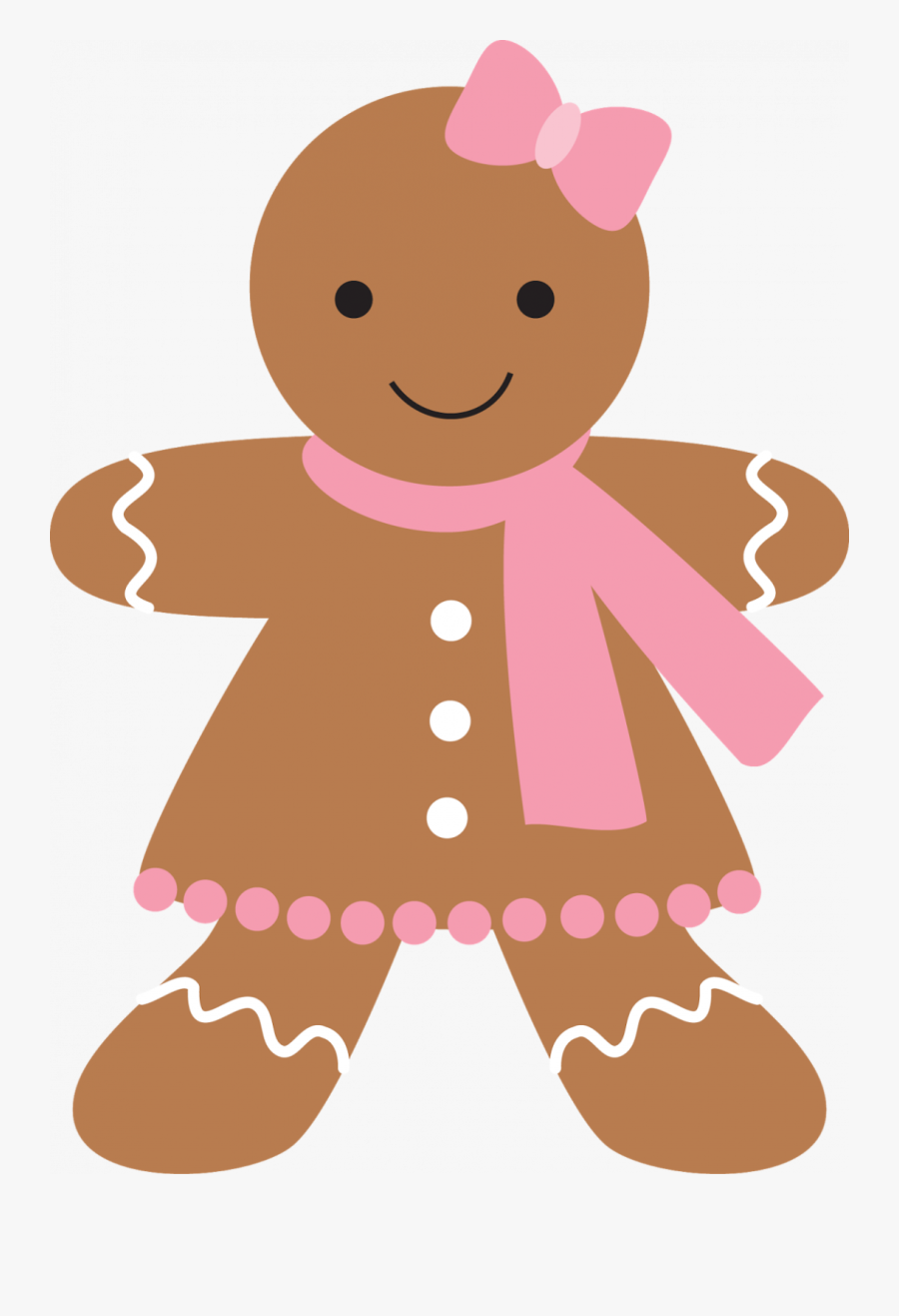 Pink Gingerbread Girl Clipart , Free Transparent Clipart.