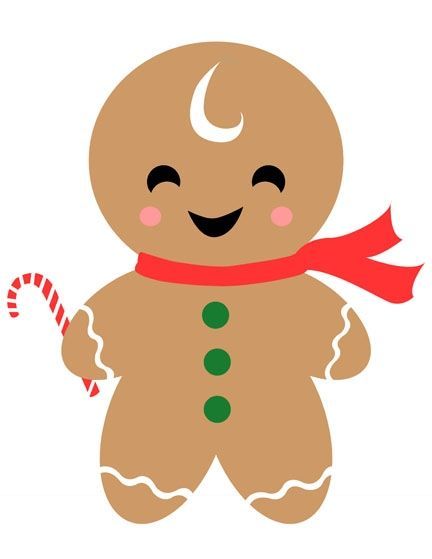 Gingerbread man cookie clip art.