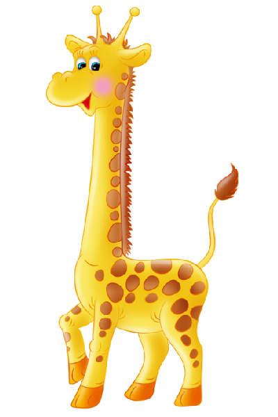 Cartoon giraffe clipart.