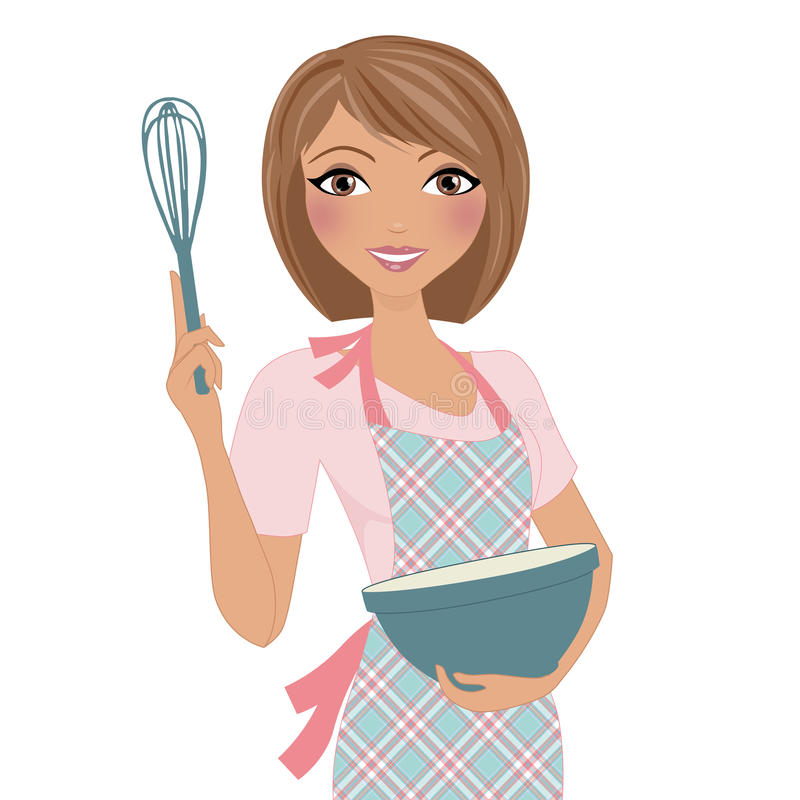 Lady Baking Clipart.