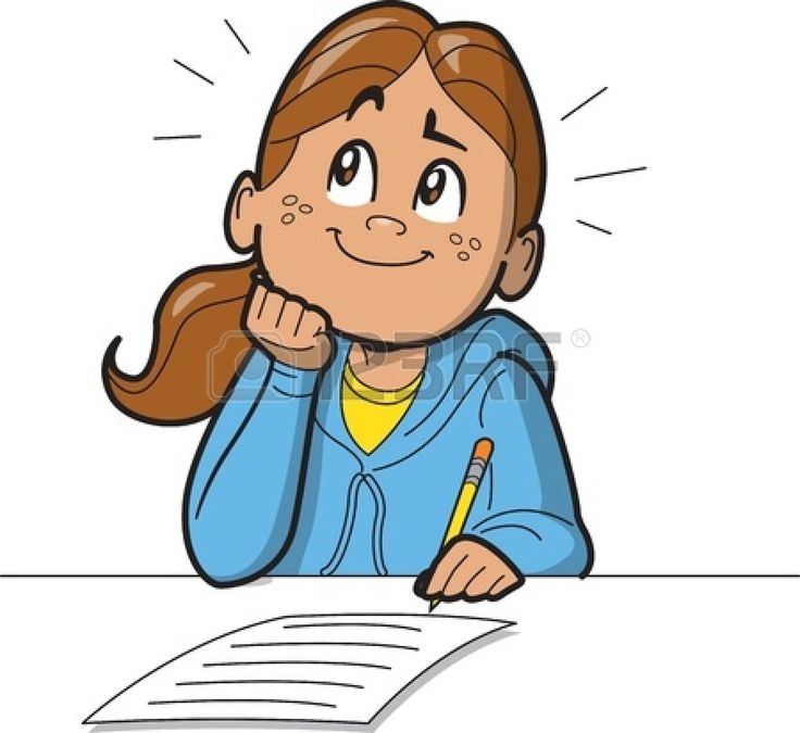 Kid Doing Homework Clipart.