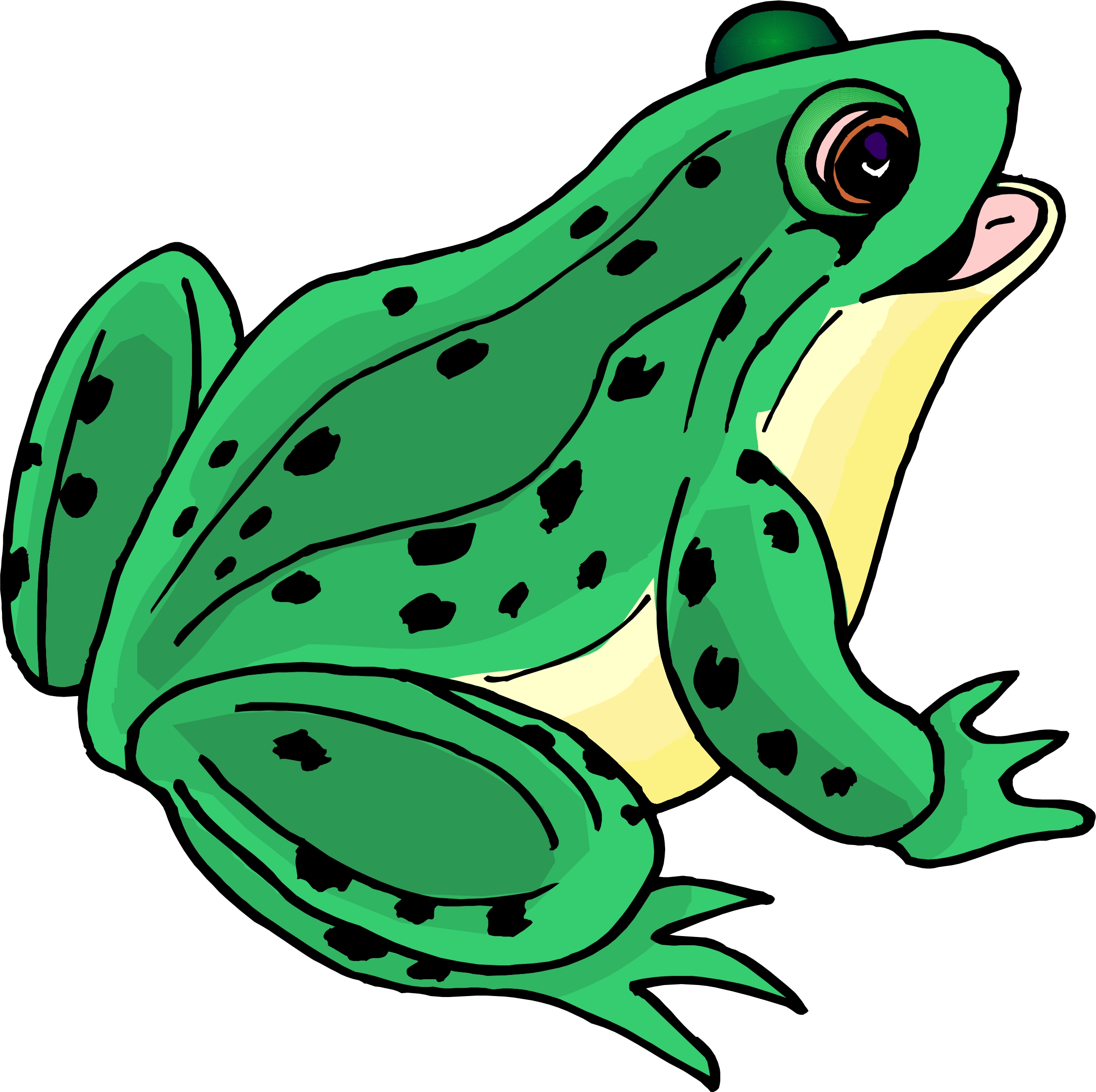 Girl Frogs Clipart.