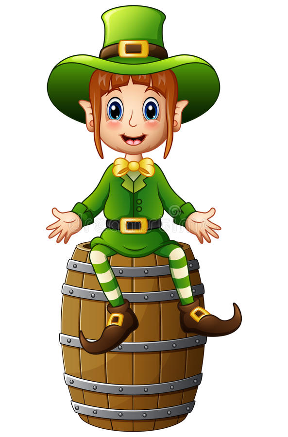 Girl Leprechaun Stock Illustrations.