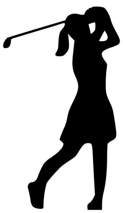 Minglewood Trading Golfer Girl Woman Vinyl Decal Sticker 5