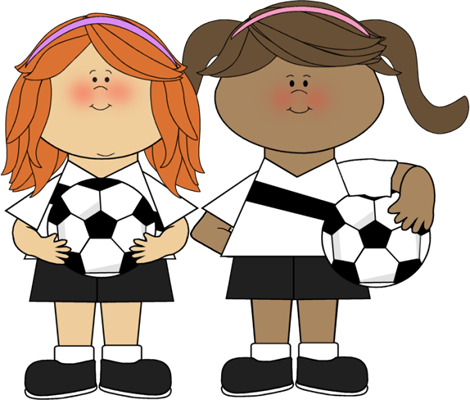 Soccer Girls Clipart.