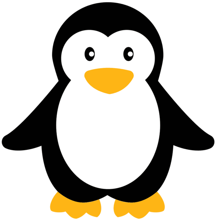 Cute penguins wearing glasses clipart.