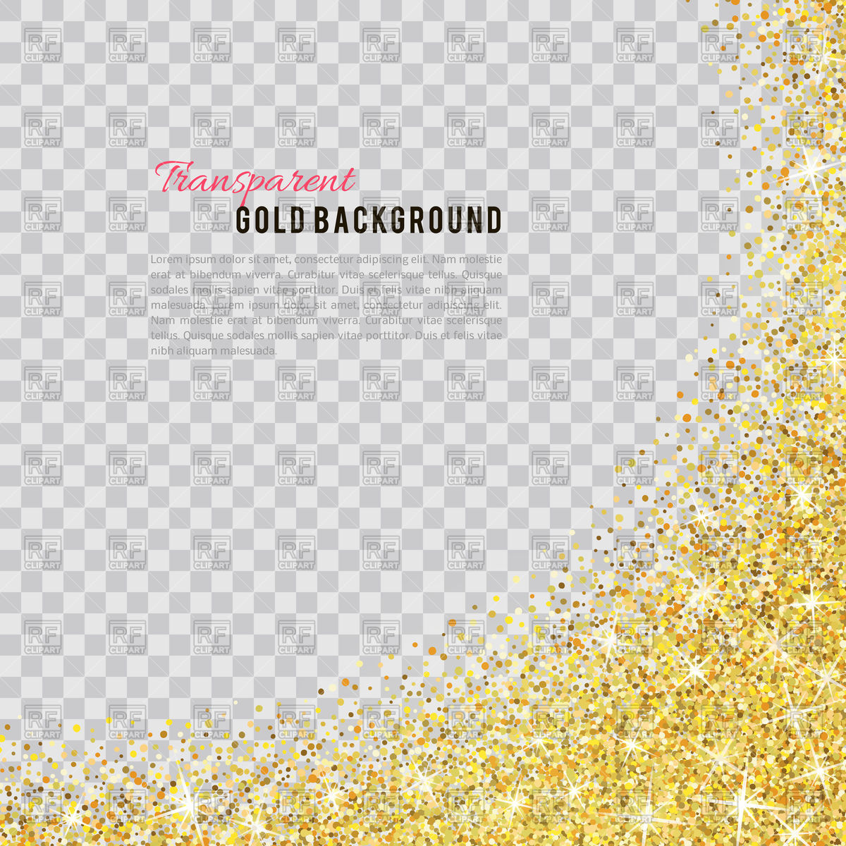 Gold glitter background Stock Vector Image.