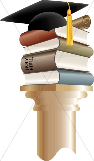 Books And Cap Graduation Clip Art.