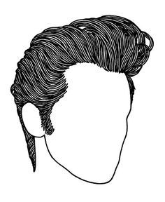 Greaser hair clipart.