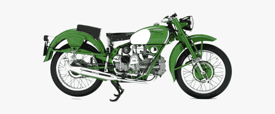 Vehicle Clipart Green Motorcycle.