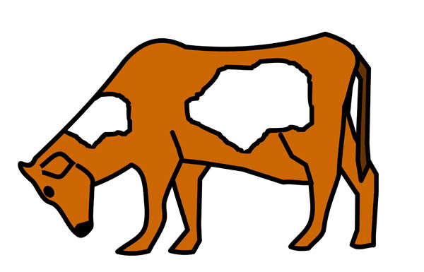 Cows Grazing Clip Art.