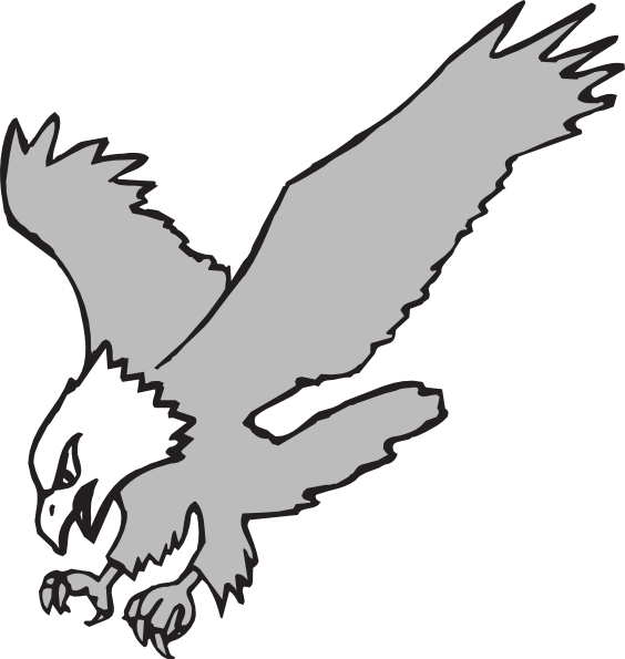 Grayscale Hunting Eagle Clip Art at Clker.com.