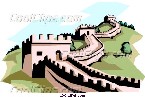 The Great Wall of China Vector Clip art.