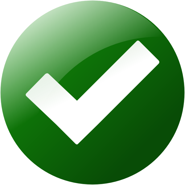 Simple Green Check Button Clip Art at Clker.com.