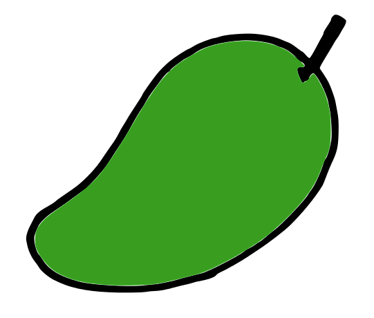 Green mango clipart.