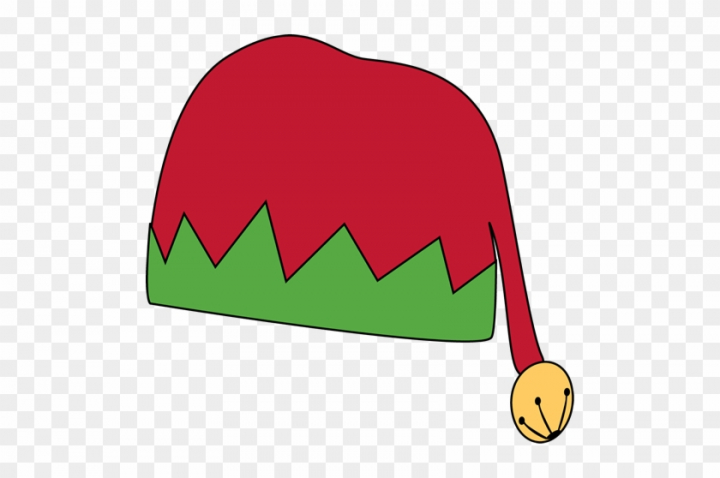 Elf Clipart Green Santa Hat.