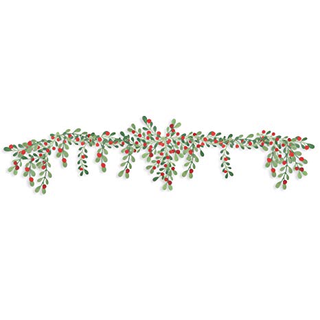 Martha Stewart 30068365 Paper Greenery Garland, Red, Green.