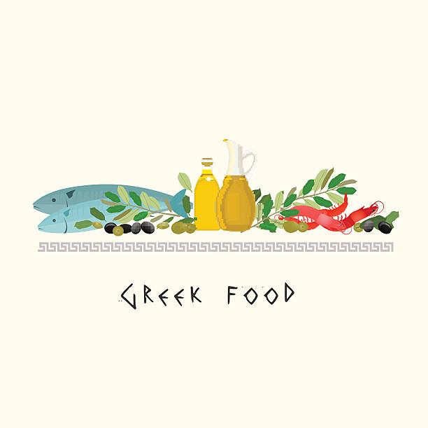 Best Greek Food Illustrations, Royalty.