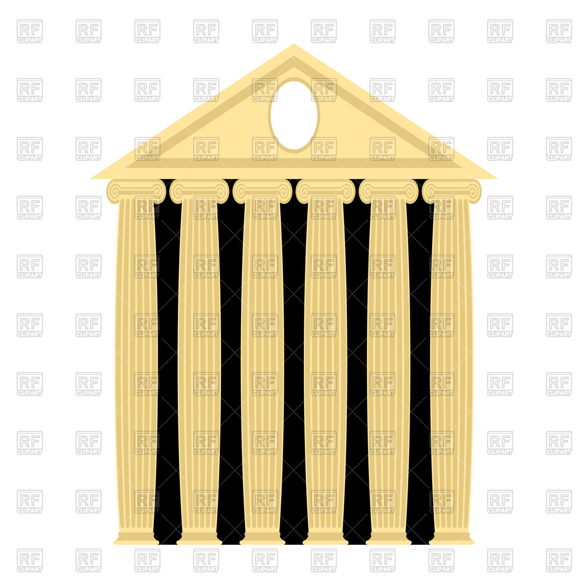 Ancient greek temple Stock Vector Image.