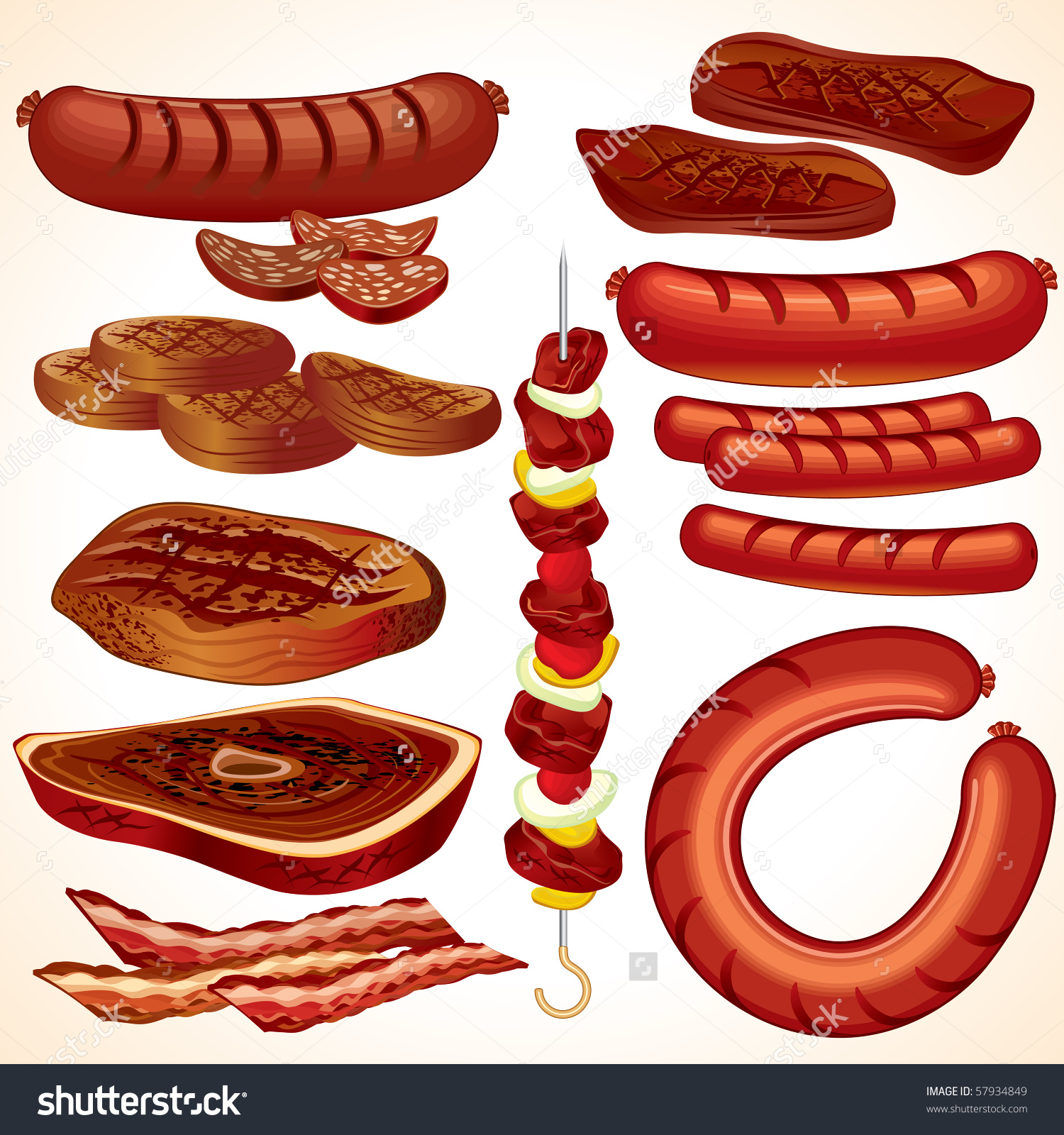 Bbq sausage clipart.