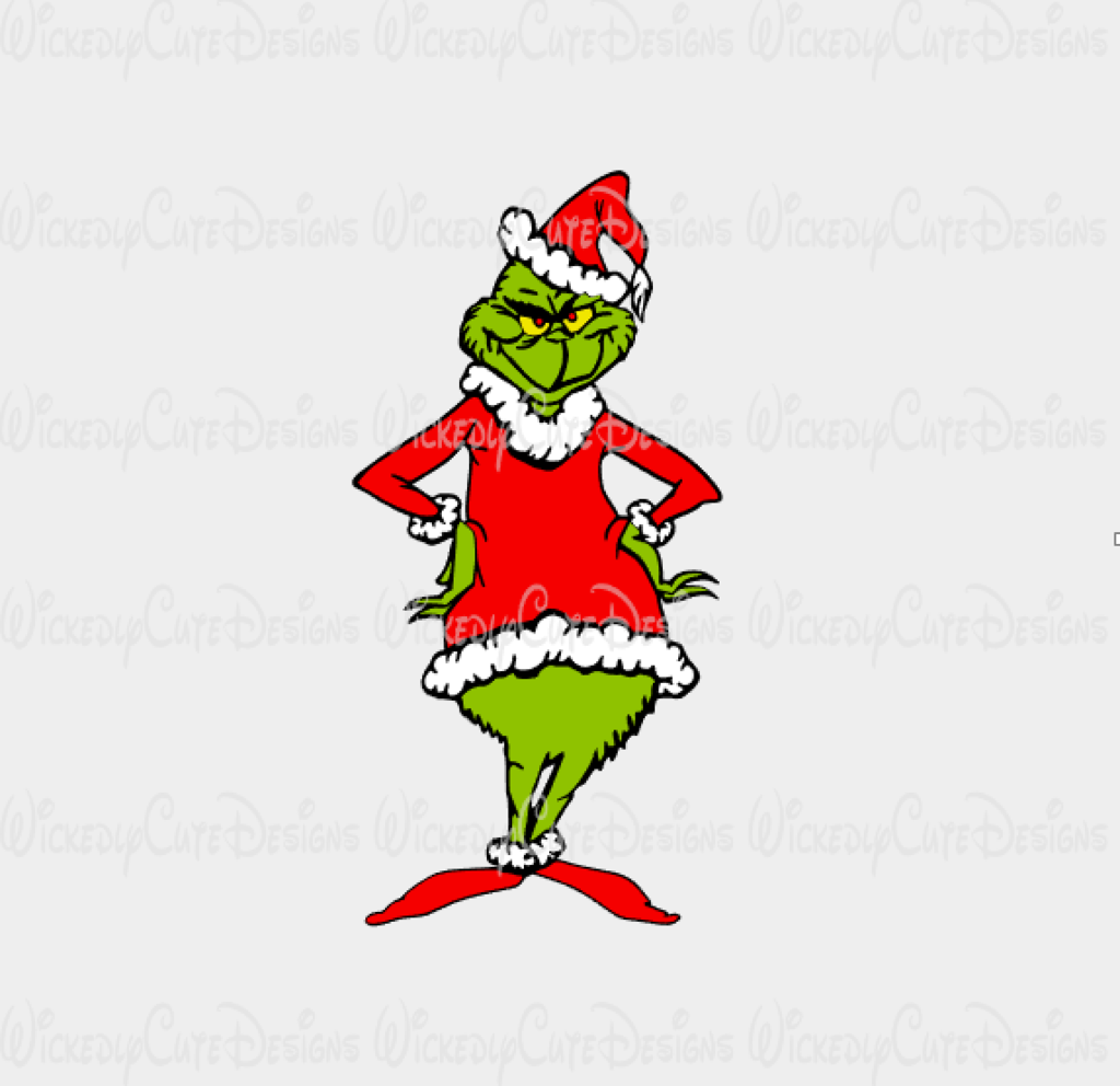 Mr Grinch SVG, DXF, EPS, PNG Digital File.