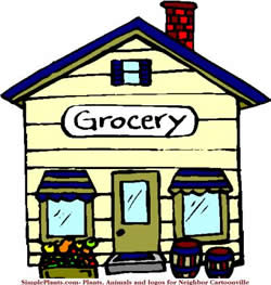 Showing post & media for Grocery store clip art cartoon.