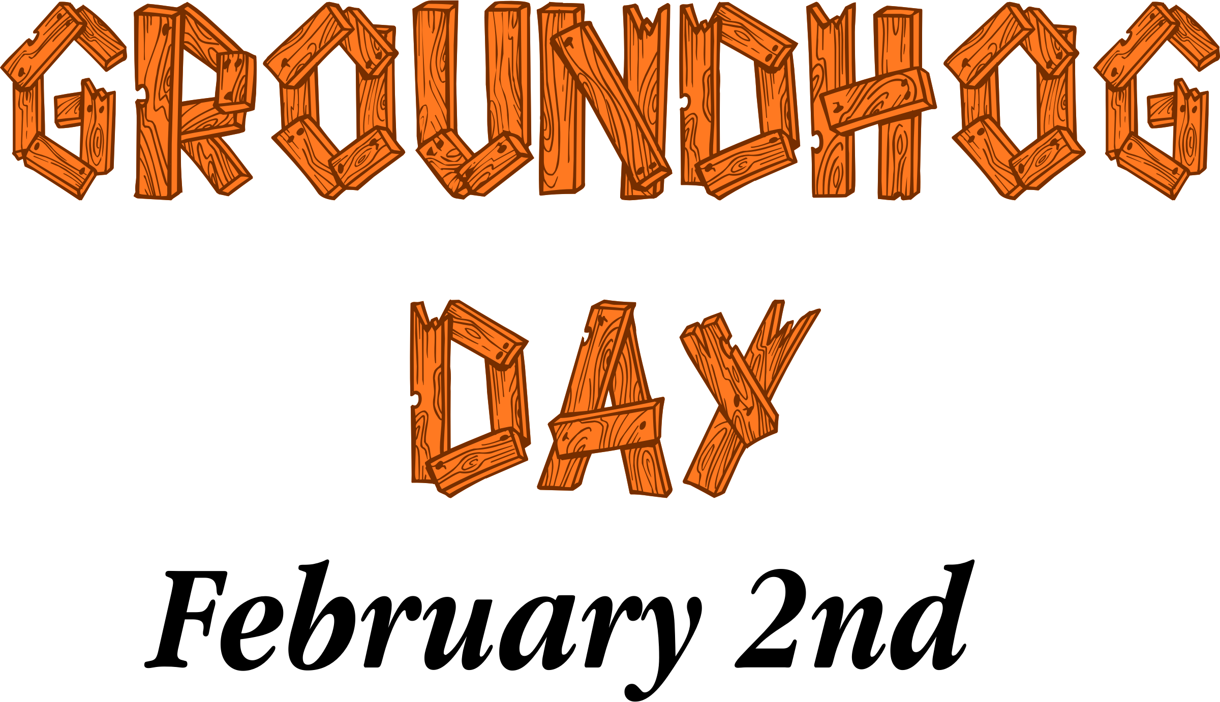 Groundhog Day Clipart Sign free image.